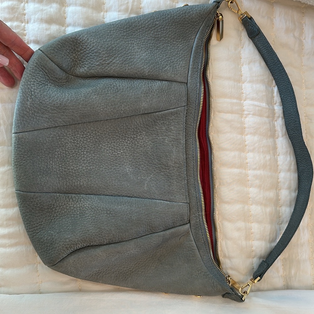 Hammitt Gray/Blue Shoulder Bag with Gold Accents - Picture 11 of 15